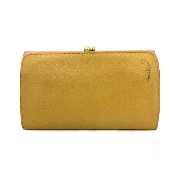 Authentic MIU MIU Madras Ribbon Leather Trifold Wallet Bicolor/3AF0677 - Picture 4 of 8